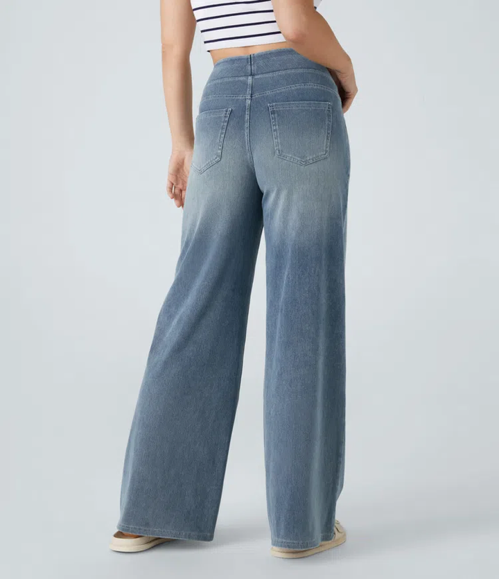 Solène - Jeans mit weitem Bein, entspannte Passform