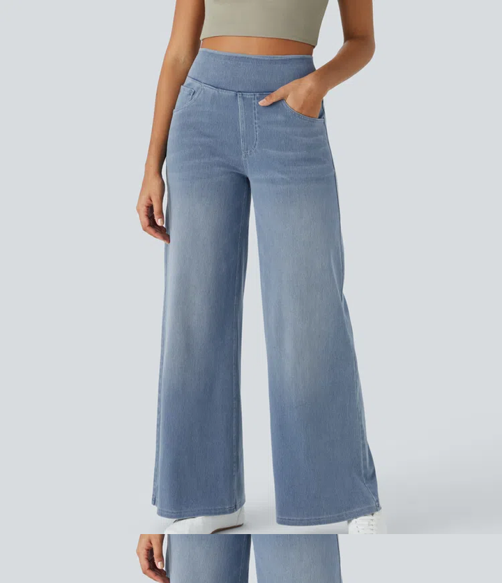 Solène - Jeans mit weitem Bein, entspannte Passform