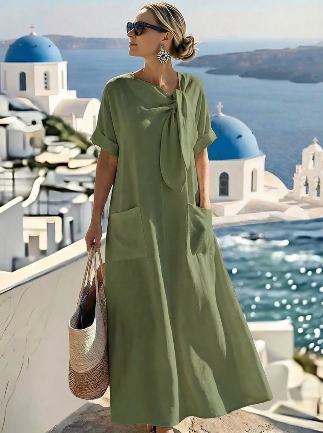 Fleur™ Elegantes Kleid mit Taschen